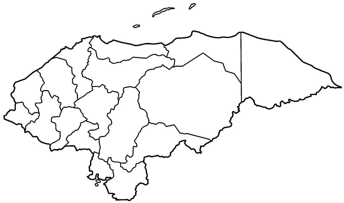 карта порожня карта Гондурасу