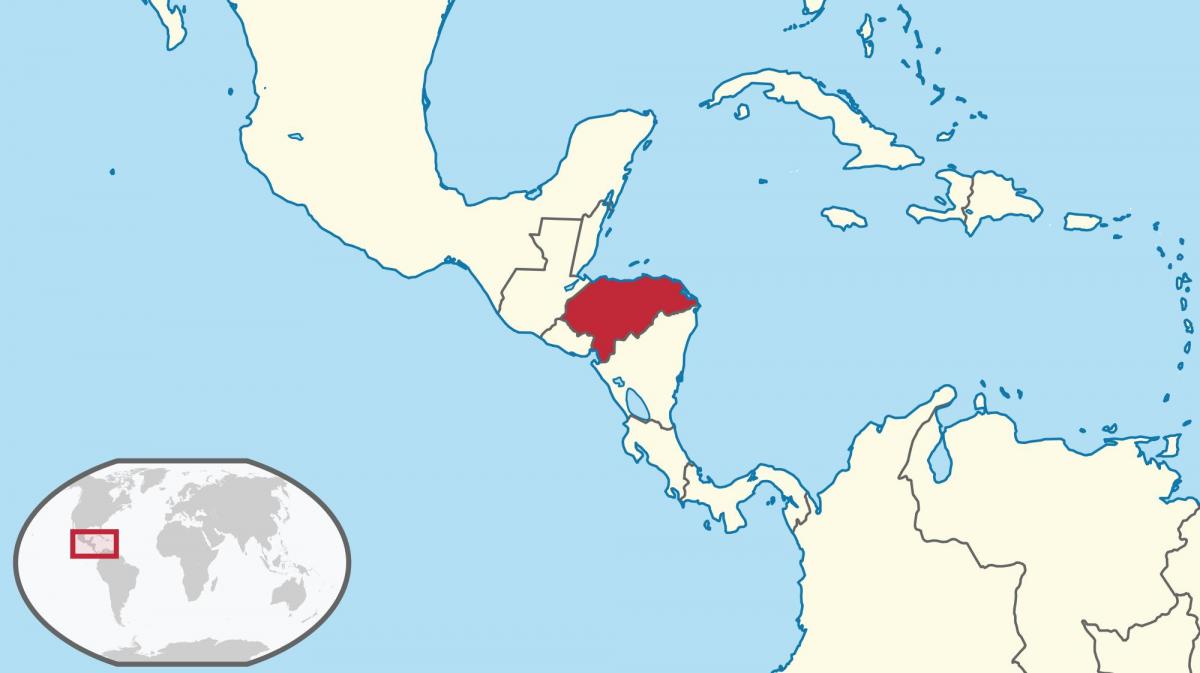Розташування Гондурас на карті світу