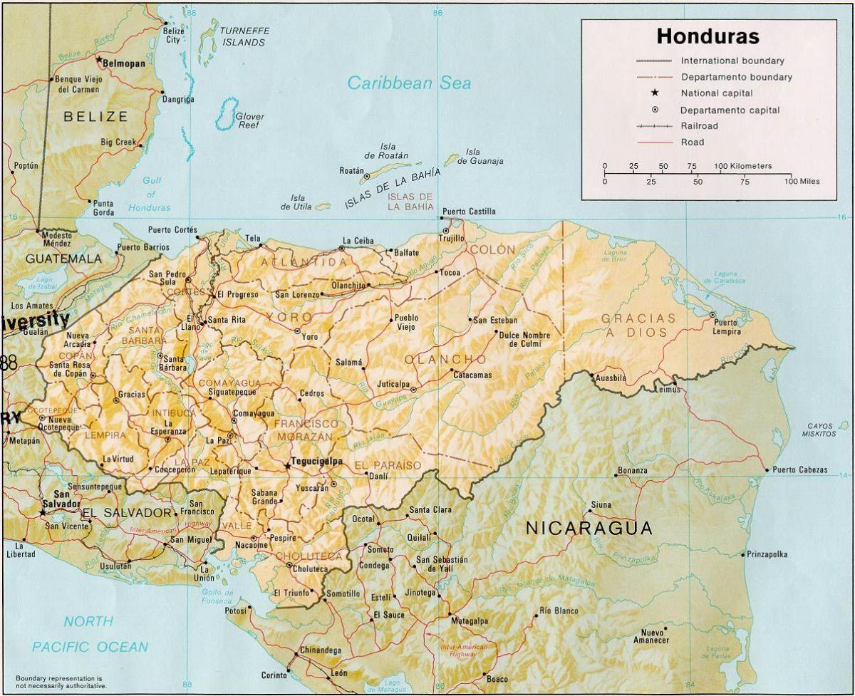 затока острова роатан Гондурас карті