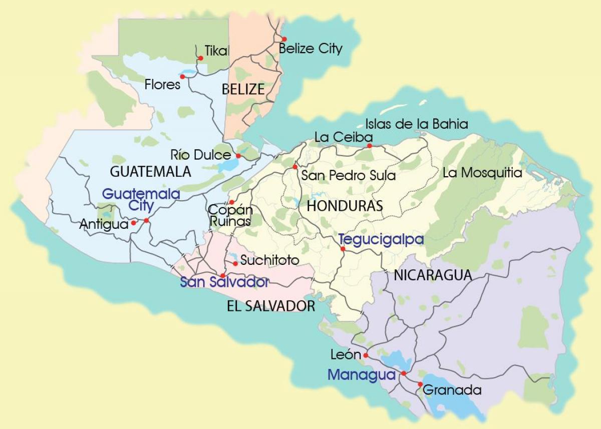 карта москитии Гондурас
