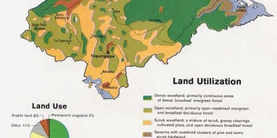 Карта Гондурасу гори