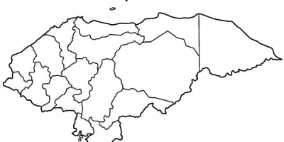 Карта порожня карта Гондурасу
