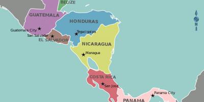 Карта Гондурасу карті Центральної Америки