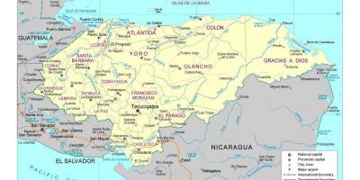 Гондурас карта з містами