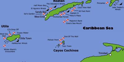 Острови Гондурасу карті